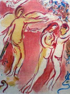 Adam and Eve are Banished from Paradise contemporary Marc Chagall Oil Paintings